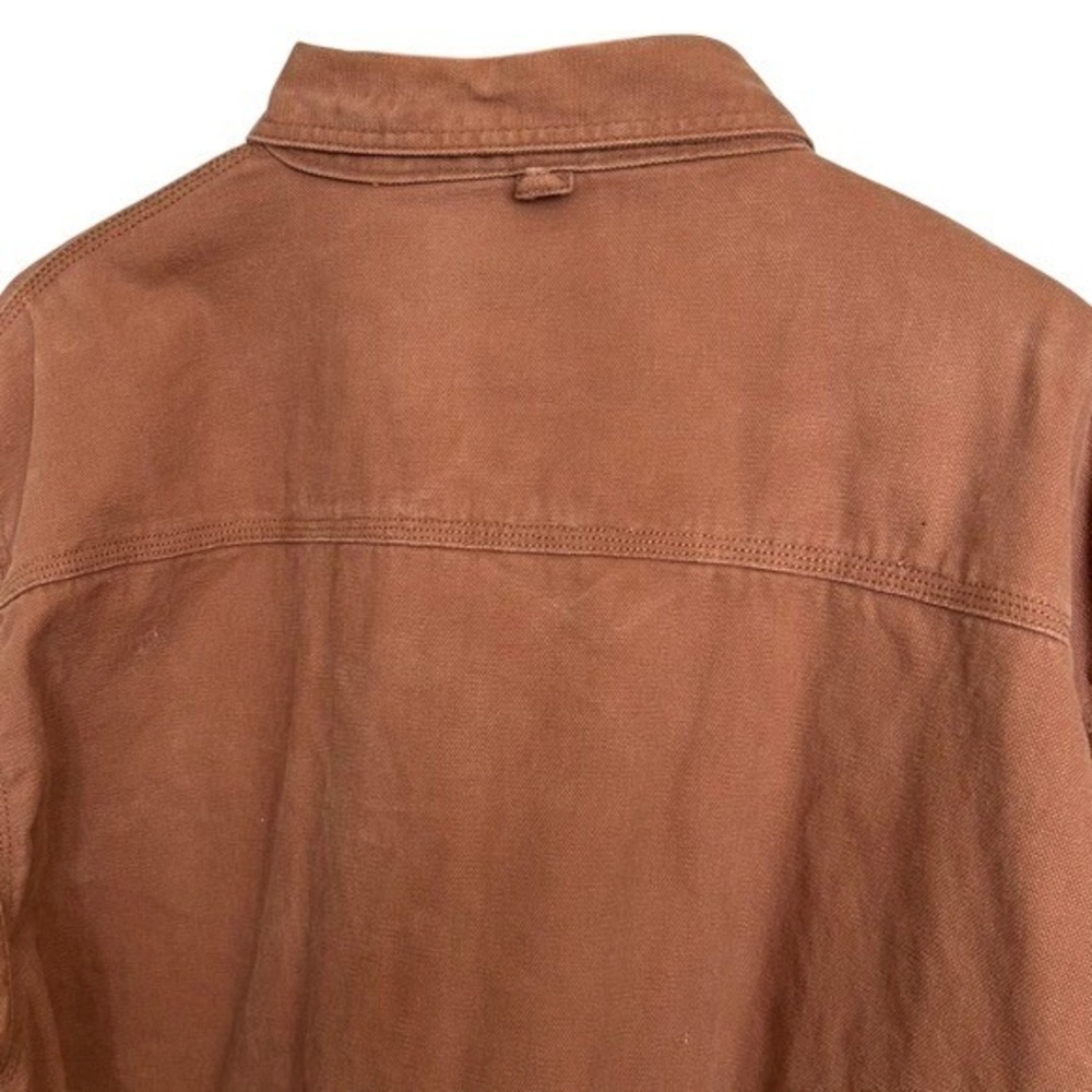 Polar King by Key Brown Men's 2XL Canvas Workwear Shirt Jacket Flannel Lined - Picture 3 of 10